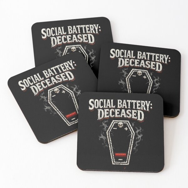 Item preview, Social battery deceased  designed and sold by Black Coffin  Collective .