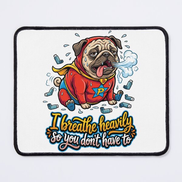Item preview, Lazy Pug Superhero Breathing Heavily So You Do Not designed and sold by Tong4130.