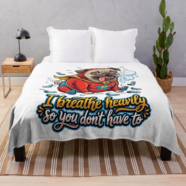 Item preview, Lazy Pug Superhero Breathing Heavily So You Do Not designed and sold by Tong4130.