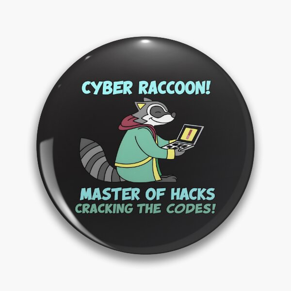 Item preview, Cyber Raccoon Master of Hacks Funny Ethical Hacker Design designed and sold by Zenith Design.