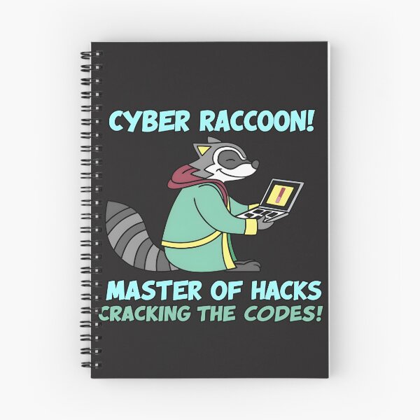 Item preview, Cyber Raccoon Master of Hacks Funny Ethical Hacker Design designed and sold by Zenith Design.