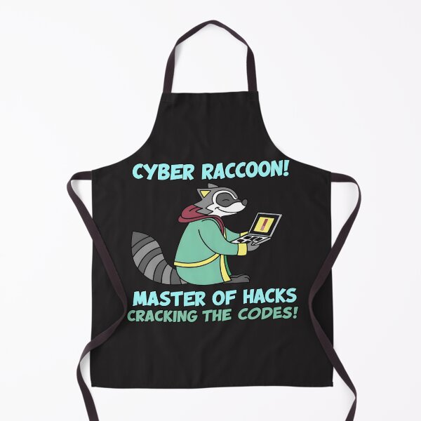 Item preview, Cyber Raccoon Master of Hacks Funny Ethical Hacker Design designed and sold by Zenith Design.