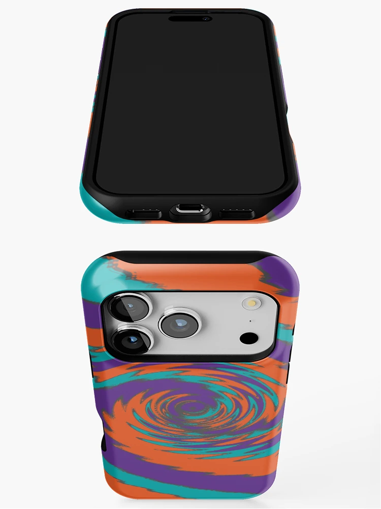 Thumbnail 3 of 4, iPhone Case, Colorful Rippled Swirl designed and sold by ColorZoo.