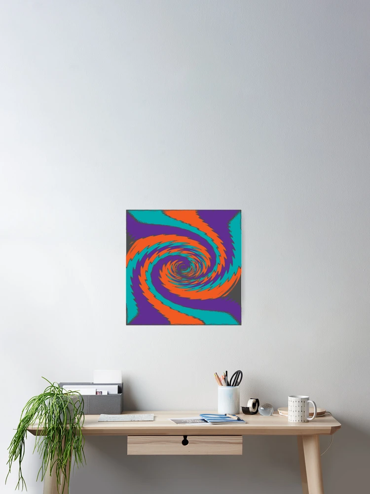 Thumbnail 2 of 3, Poster, Colorful Rippled Swirl designed and sold by ColorZoo.