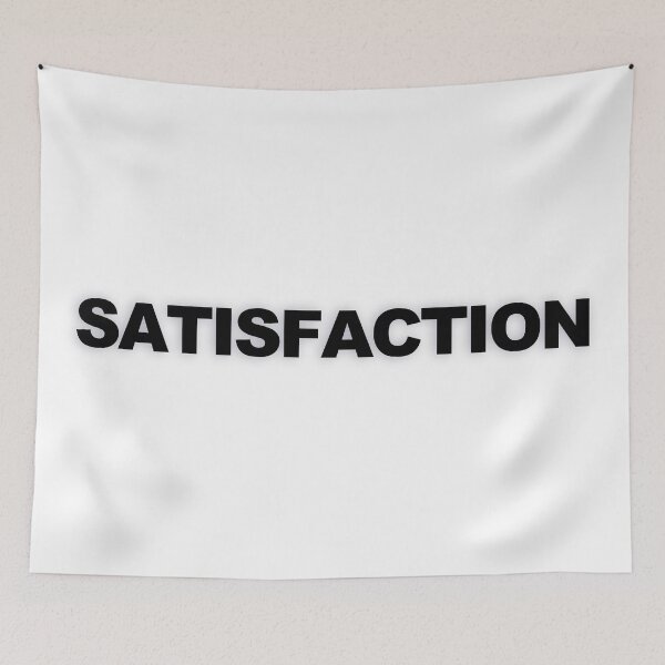 Item preview, SATISFACTION — Black Minimal Bold Type Statement designed and sold by WORDPAUSE.
