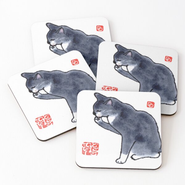 Item preview, Picture of Calm (Cat) designed and sold by dosankodebbie's etegami world.