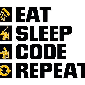 Artwork thumbnail, Eat Sleep Code Repeat Funny Programmer Routine by Zenith Design