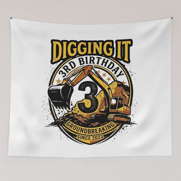 Item preview, Kids Project 3 Digging it 3rd boy Birthday 3 Years Old  designed and sold by BHMARTS.