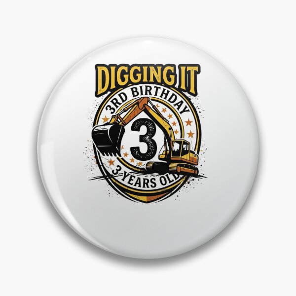 Item preview, Kids Project 3 Digging Boy Birthday 3 Years Old  designed and sold by BHMARTS.