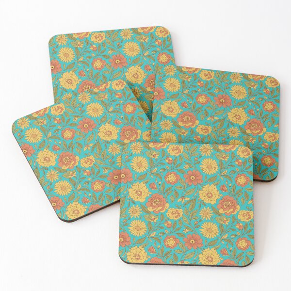 Item preview, Vintage 70s Style Floral Pattern designed and sold by PureVintageLove.