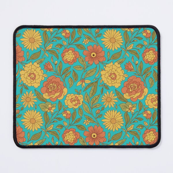 Item preview, Vintage 70s Style Floral Pattern designed and sold by PureVintageLove.