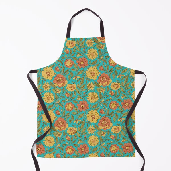 Item preview, Vintage 70s Style Floral Pattern designed and sold by PureVintageLove.