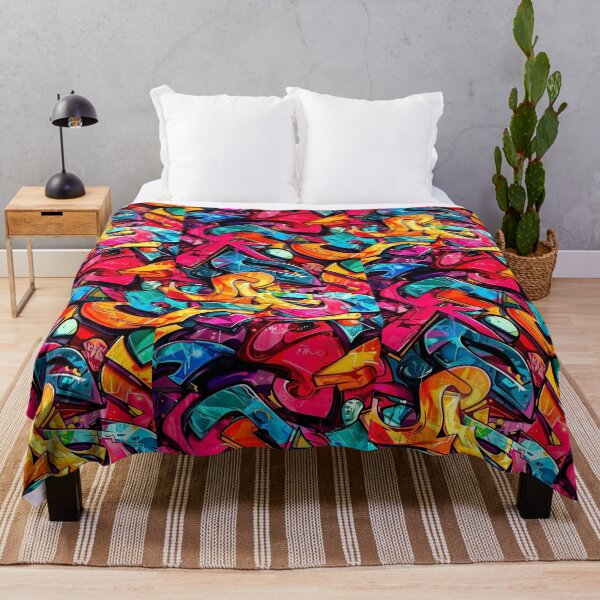 Item preview, Neon Abstract Graffiti Art Print – Colorful Urban Street Pop Art Design designed and sold by Bizertart.