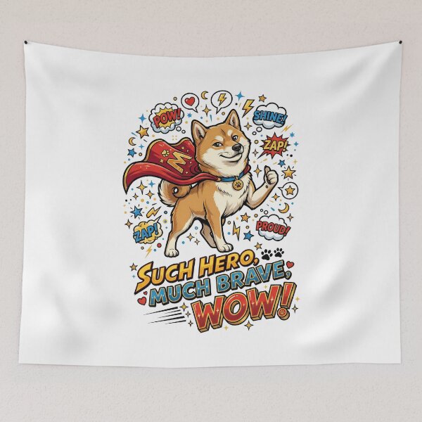 Item preview, Sassy Shiba Inu Doge Hero Being Very Brave Today designed and sold by Tong4130.