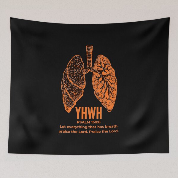 Item preview, YHWH - Psalm 150:6 Praise the Lord - Orange Design designed and sold by MoriaStore.