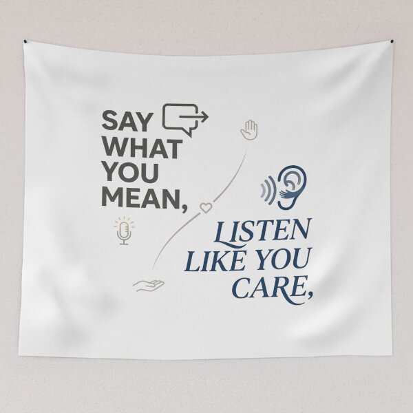 Item preview, say what you mean listen like you care t-shirt designed and sold by Shirtmart1.