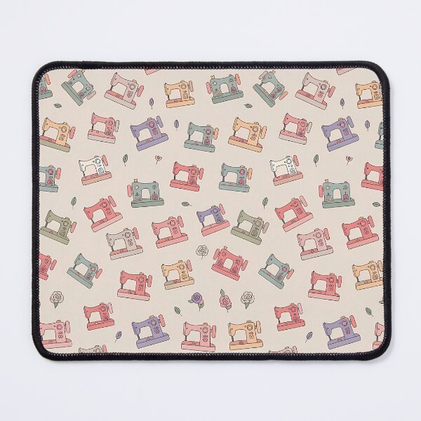 Item preview, Retro Sewing Machine & Floral Notion Pattern – Vintage Sewist Aesthetic designed and sold by MarJul.
