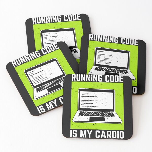 Item preview, Running Code Is My Cardio Funny Developer Fitness Humor designed and sold by Zenith Design.