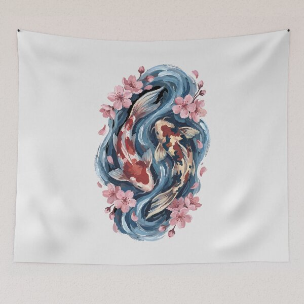 Item preview, Sakura Koi & Ink Flow— Dynamic Harmony designed and sold by Mora Atelier Designs.