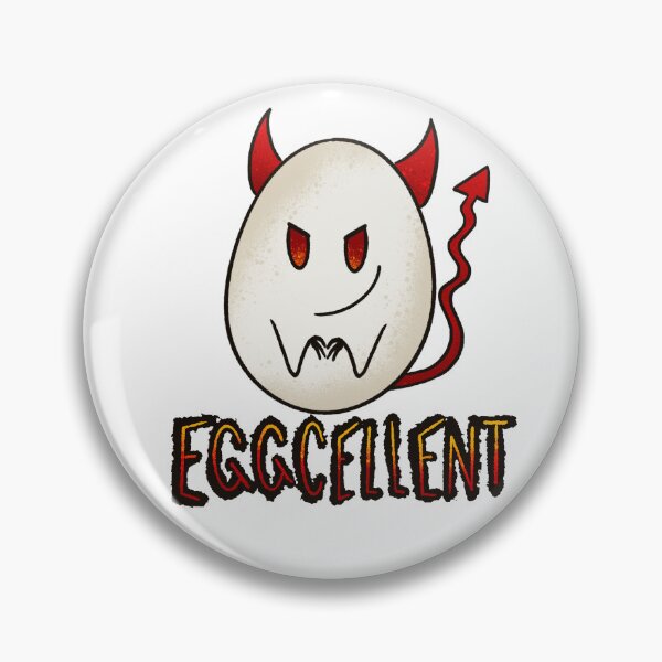 Item preview, Eggcellent Devil Egg - Funny Pun Cartoon Illustration designed and sold by TheArtOfTreble.