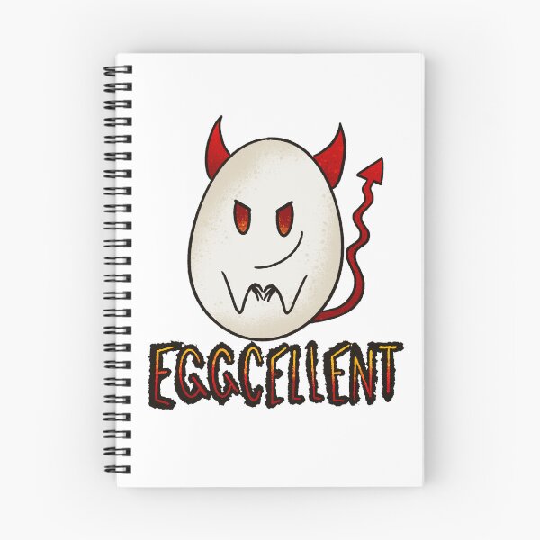 Item preview, Eggcellent Devil Egg - Funny Pun Cartoon Illustration designed and sold by TheArtOfTreble.