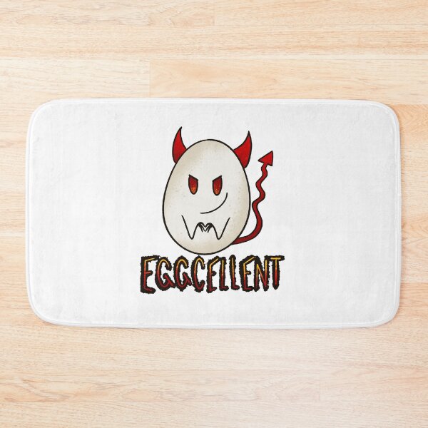 Item preview, Eggcellent Devil Egg - Funny Pun Cartoon Illustration designed and sold by TheArtOfTreble.
