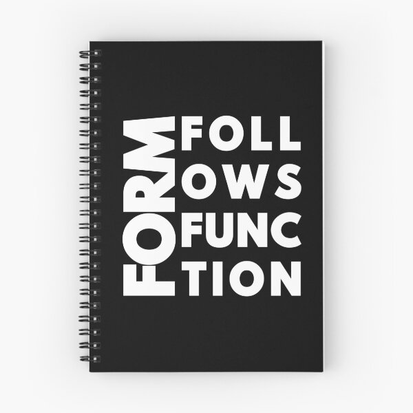 Item preview, Form Follows Function - Minimalist Architecture Quote (White Text) designed and sold by MerchPOW.