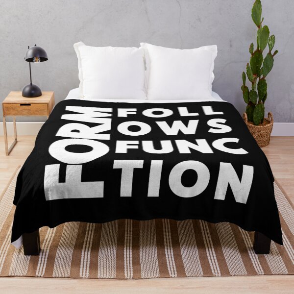 Item preview, Form Follows Function - Minimalist Architecture Quote (White Text) designed and sold by MerchPOW.