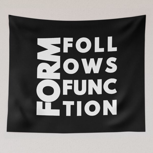 Item preview, Form Follows Function - Minimalist Architecture Quote (White Text) designed and sold by MerchPOW.