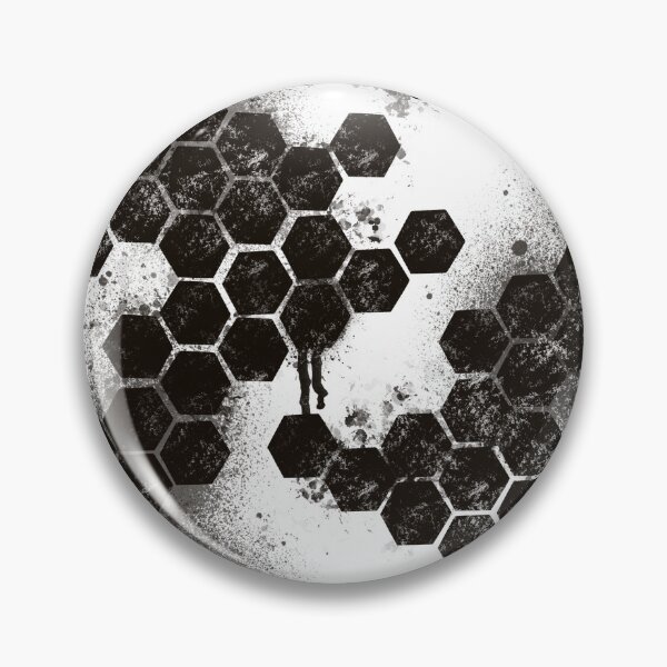 Item preview, Black Hexagon Grunge Splatter - Abstract Dark Pattern Art designed and sold by TheArtOfTreble.
