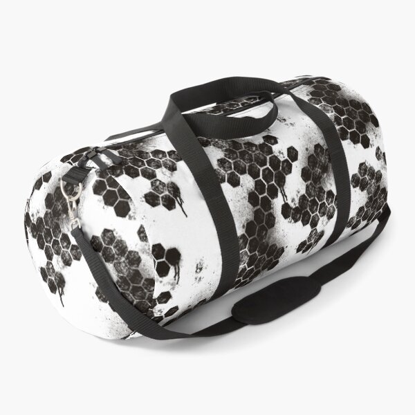 Item preview, Black Hexagon Grunge Splatter - Abstract Dark Pattern Art designed and sold by TheArtOfTreble.