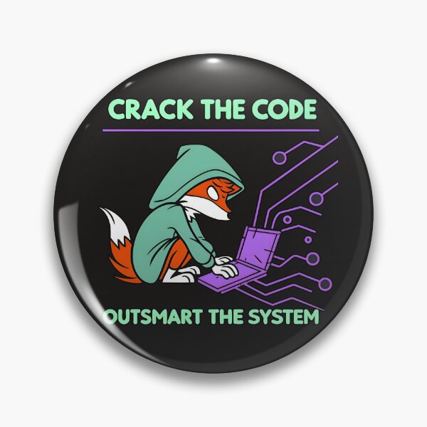 Item preview, Crack The Code Outsmart The System Neon Fox Hacker designed and sold by Zenith Design.