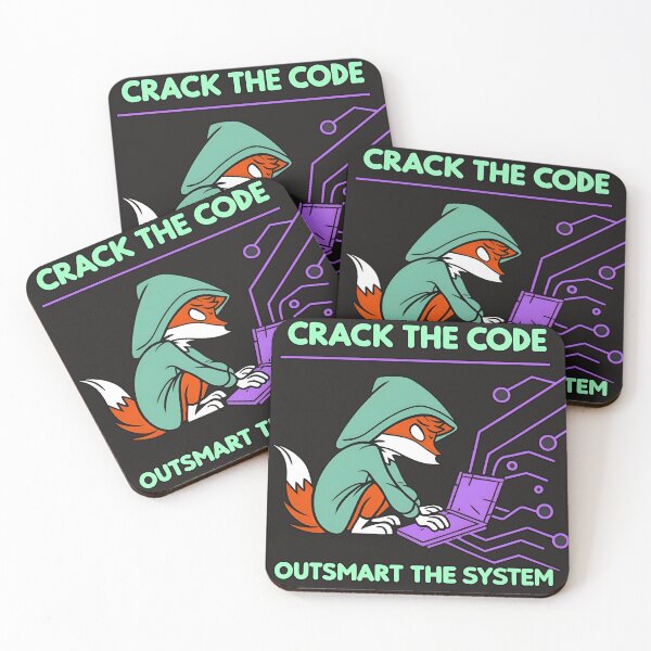 Item preview, Crack The Code Outsmart The System Neon Fox Hacker designed and sold by Zenith Design.
