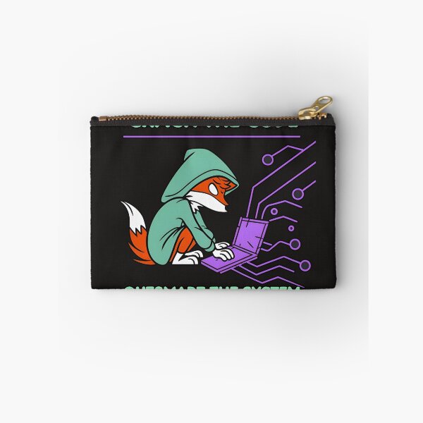 Item preview, Crack The Code Outsmart The System Neon Fox Hacker designed and sold by Zenith Design.