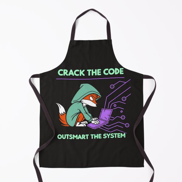 Item preview, Crack The Code Outsmart The System Neon Fox Hacker designed and sold by Zenith Design.