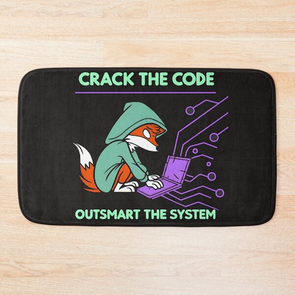 Item preview, Crack The Code Outsmart The System Neon Fox Hacker designed and sold by Zenith Design.