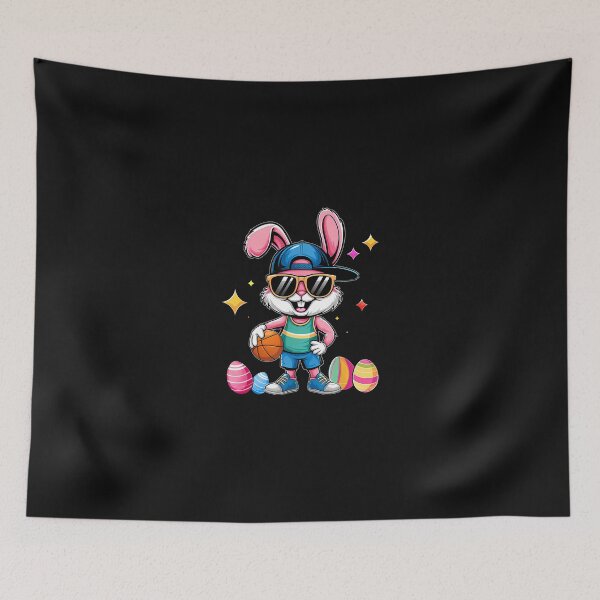 Item preview, Easter Sport Happy Easter Bunny Playing Basketball Kids Boys designed and sold by Imalyanmani.
