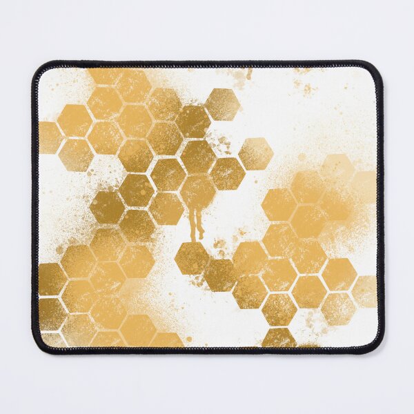 Item preview, Gold Hexagon Grunge Splatter - Black Metallic Abstract Pattern designed and sold by TheArtOfTreble.