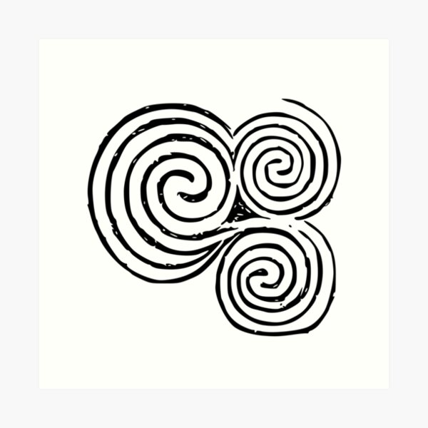 Item preview, Newgrange Entrance Stone Triple Spiral | Celtic Triskelion, Celtic Symbols designed and sold by Time Nomads.