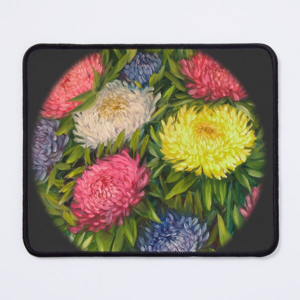 Item preview, Vibrant Asters – Original Macro Floral Painting designed and sold by JurateArt-DK.