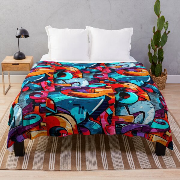 Item preview, Neon Abstract Graffiti Art Print – Colorful Urban Street Pop Art Design designed and sold by Bizertart.
