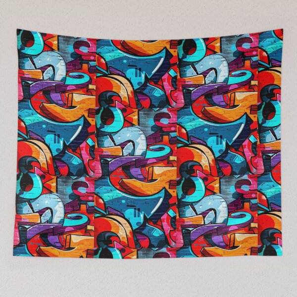 Item preview, Neon Abstract Graffiti Art Print – Colorful Urban Street Pop Art Design designed and sold by Bizertart.