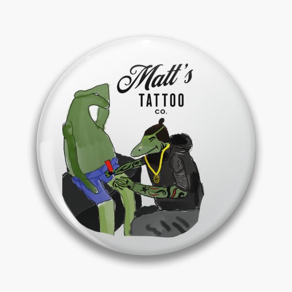 Item preview, Frog Getting A Tattoo Sticker  designed and sold by FrogLakeArt.