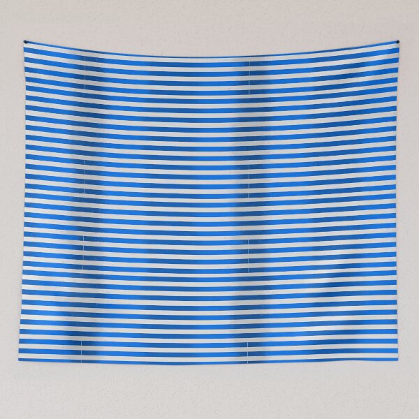 Item preview, Blue White Striped Pattern - Metallic Horizontal Stripes Seamless designed and sold by TheArtOfTreble.