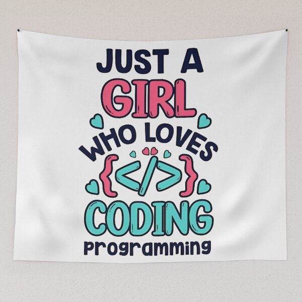 Item preview, Just A Girl Who Loves Coding & Programming Flower Tech designed and sold by Zenith Design.