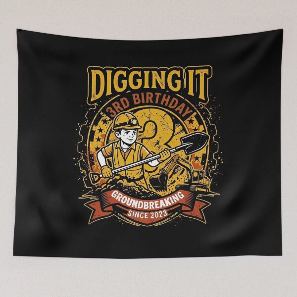 Item preview, Kids Project 3 Digging it 3rd Boy Birthday 3 Years Old  designed and sold by BHMARTS.