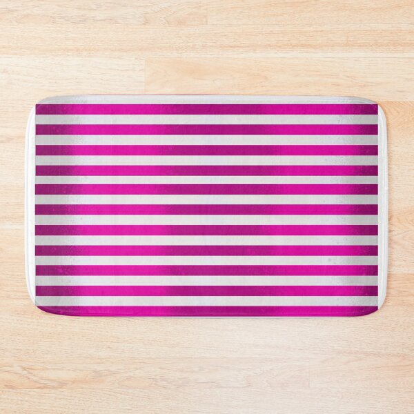 Item preview, Hot Pink Silver Striped Pattern - Metallic Horizontal Stripes Seamless designed and sold by TheArtOfTreble.