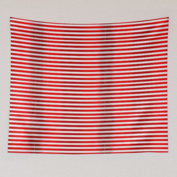Item preview, Red Silver Striped Pattern - Metallic Horizontal Stripes Seamless designed and sold by TheArtOfTreble.
