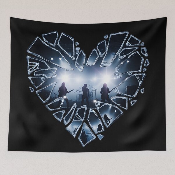 Item preview, Shattered Silence – Aesthetic Broken Heart Rock Band Design designed and sold by CrimsonChords.