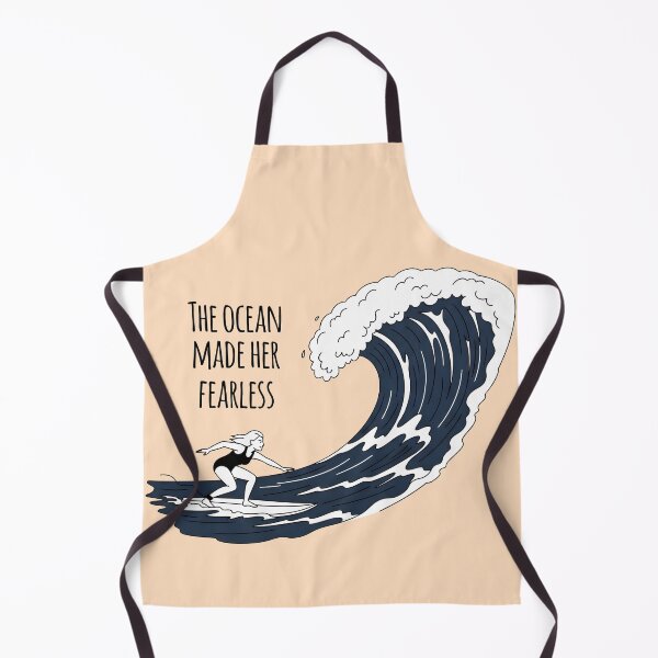 Item preview, The Ocean Made Her Fearless – Surfer Girl Facing the Wave designed and sold by Sea Gem.